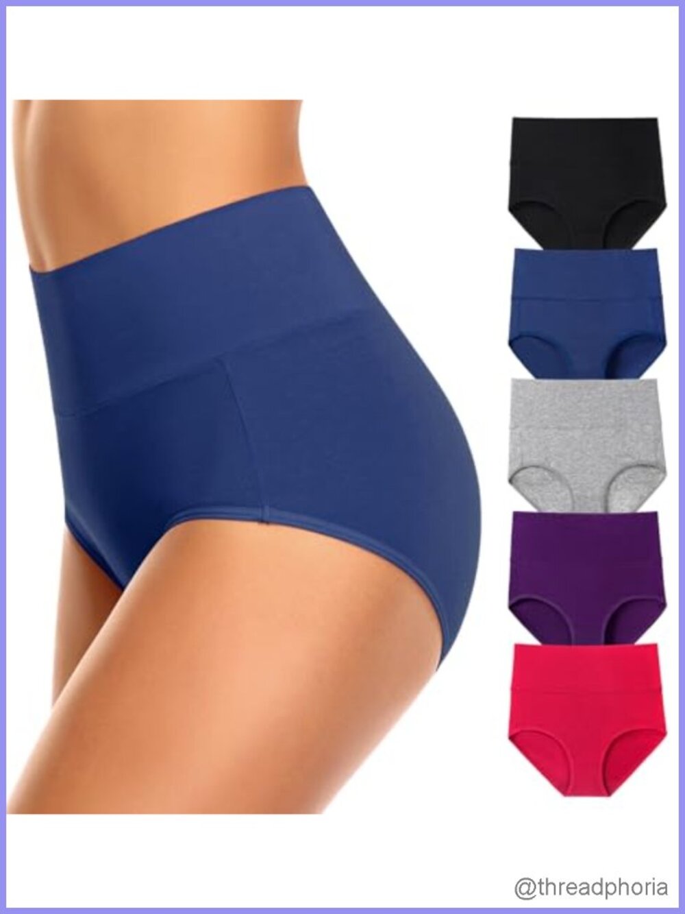 High Waisted Full Coverage Cotton Briefs for Women